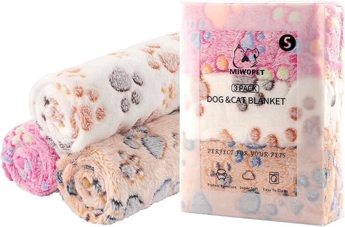 3 Pack Cat and Dog Blanket Soft & Warm Fleece Flannel Sleep Mat, Great Pet Throw - Image 6