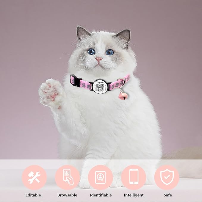 Personalized Cat Collar with Name TAG, Adjustable Tough Nylon Cat ID Collars - Image 5