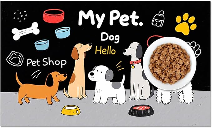 Funning My Pet Dog Pattern Dog Feeding Mat Pet Food Mat - Image 8