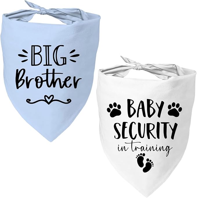 Big Sister&Baby Security in Training Dog Bandana, Dog Bandanas by Mixrowa
