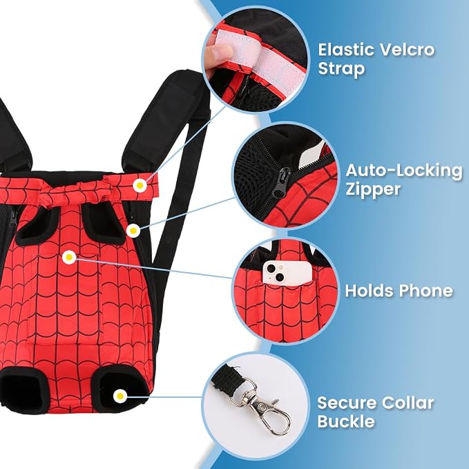 Dog Backpack Carrier, Front Pocket - Image 5