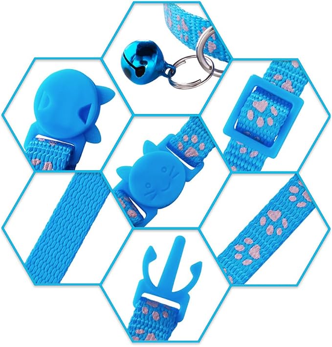 Sky Blue Reflective Cat Collar - Image 7
