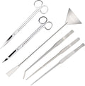 Segarty Aquarium Aquascaping Tools, 6 in 1 Stainless Steel Silver Aquascaping by Segarty