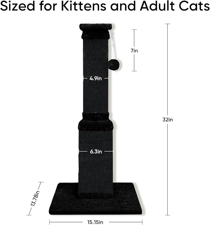 AGYM Cat Scratching Post, 32 Inch Cat Scratching Posts - Image 3