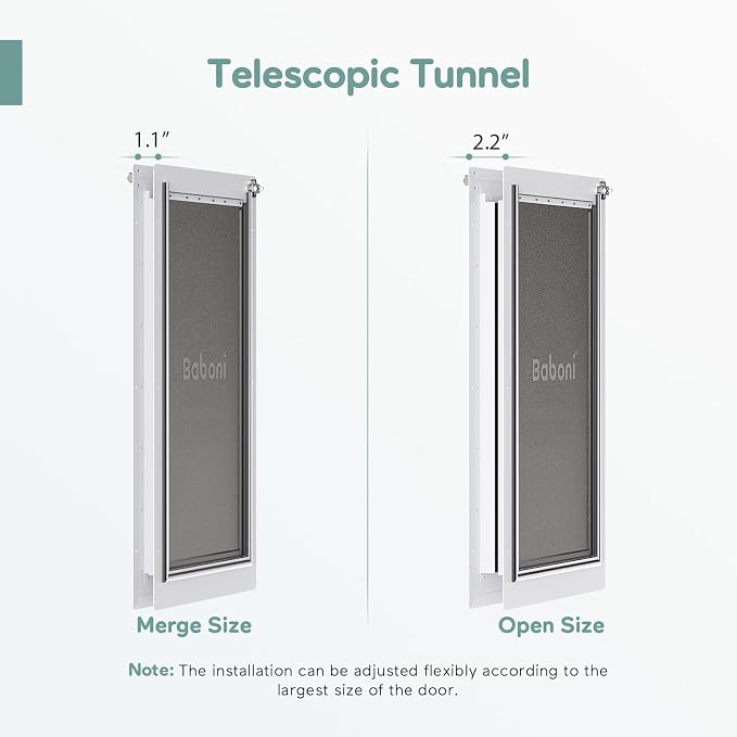 Baboni 3-Flaps Pet Door for Interior and Exterior Doors, Steel Frame and - Image 5