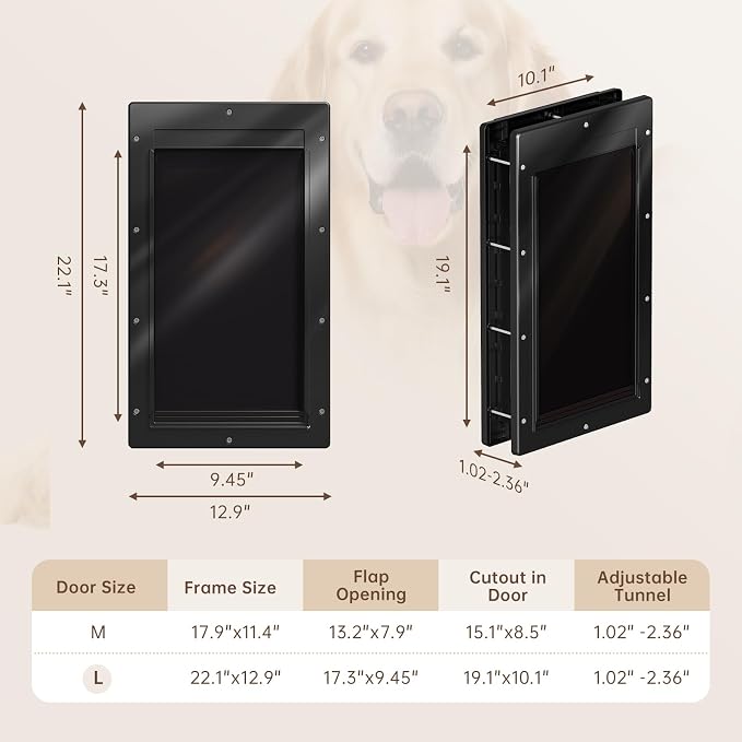 3-Flap Dog Door, Large Doggy Door, Doggie Door - Image 7