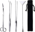 15in Aquascaping Tools, 4 in 1 Long Aquarium Tweezers Scissors Spatula by FISTOY+Aquarium+Supplies