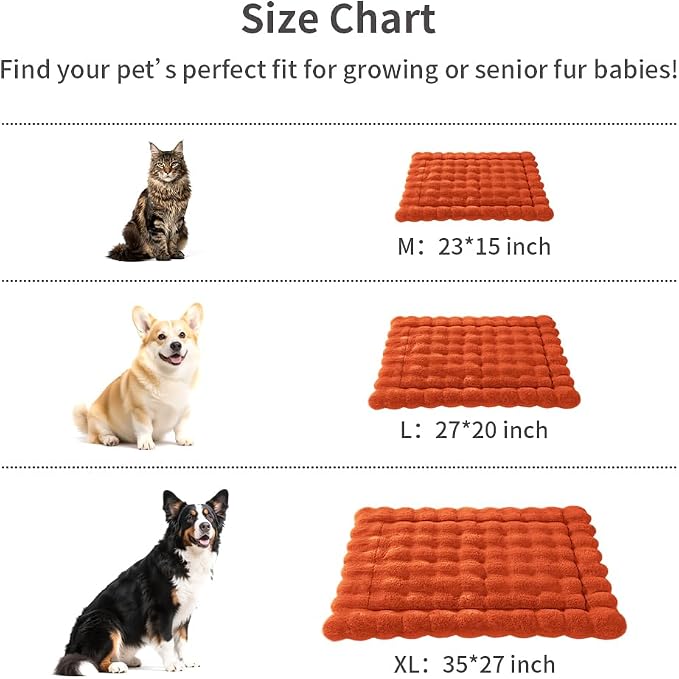 Self-Warming Dog Bed, Plush Faux Fur Mat - Image 9
