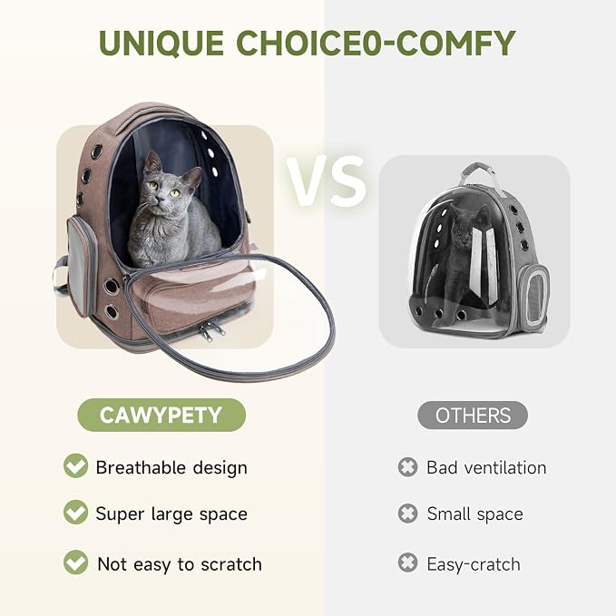 Cat Backpack Carrier, Breathable Cat Carrier Large Space Bubble Pet Backpack - Image 2