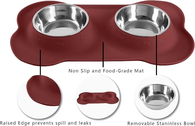 Hubulk Pet Dog Bowls 2 Stainless Steel Dog Bowl - Image 3
