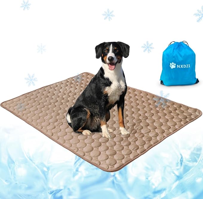 Dog Cooling Mat for Dogs, Pet Cooling Pad Bed for Dog Easy Washable for All by NXDZI