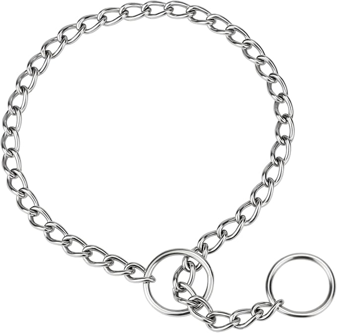 TagME Chain Choke Collar for Dogs, Adjustable Weather Proof Necklace for Medium by TagME