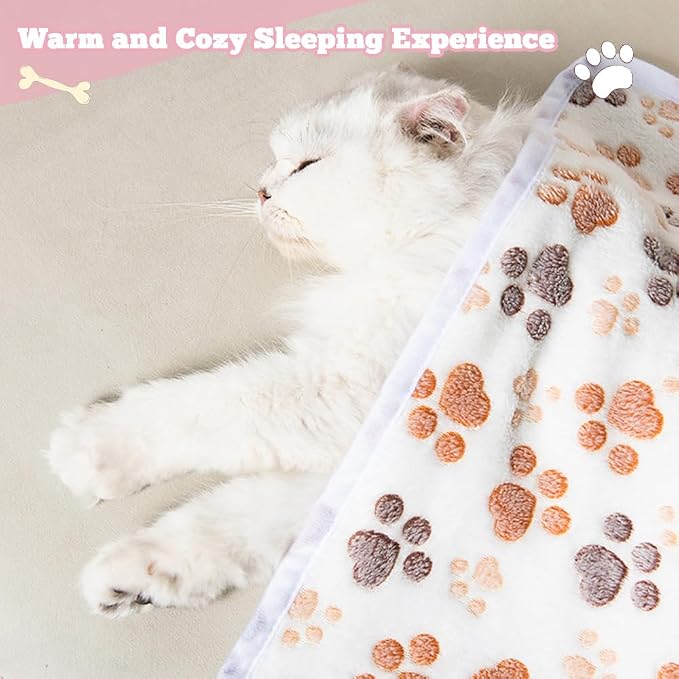 12 Pcs Small Dog Blanket Fleece Puppy Blankets Washable Pet Blankets - Image 4