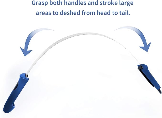 Dual-Sided Shedding Blade with Stainless Steel Blade De-Shedding Tool - Image 2
