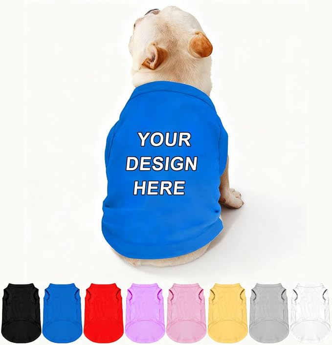 Custom Dog Clothes Shirts for Small Large Dogs Breathable Pet Shirt Customized by Plmoknijb