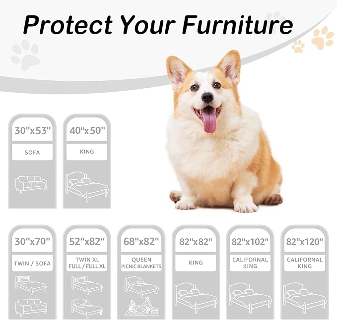 hyha Waterproof Dog Bed Blanket, Soft Pet Blankets, Waterproof Couch Cover - Image 6