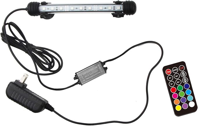 LED Aquarium Light, 7.5inch Colorful Fish Tank Light Submersible Underwater by COVOART