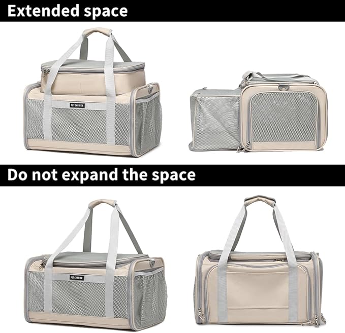 Airline Approved Pet Carrier for Cats and Small Dogs up to 15 lbs, Breathable - Image 4