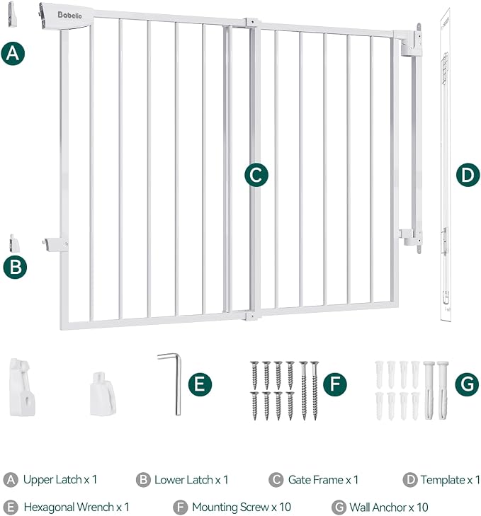 Babelio 29.7-46.5" No Bottom Bar Baby/Dog Gate - Image 8