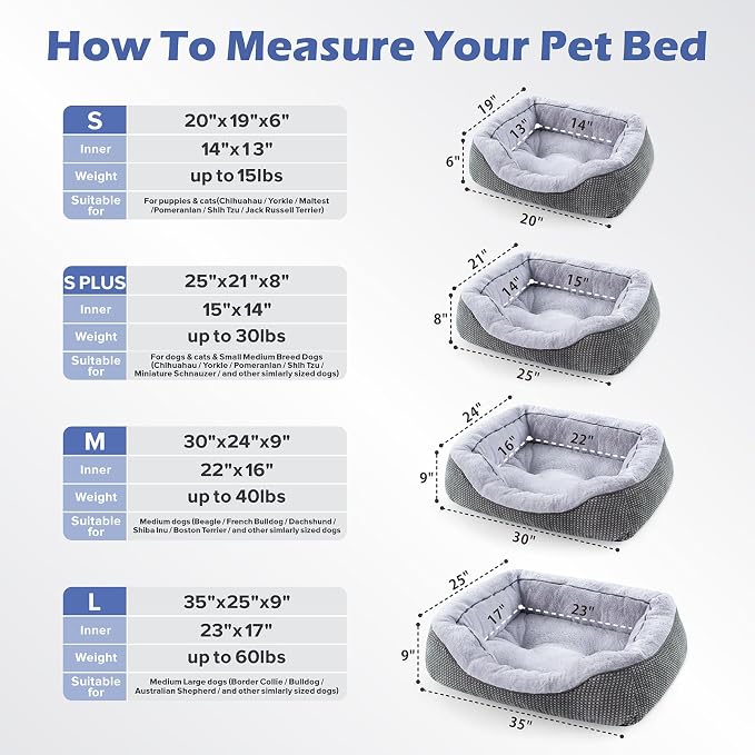 INVENHO Medium Dog Beds for Medium Dogs Washable, Rectangle Dog Bed Medium Size - Image 5