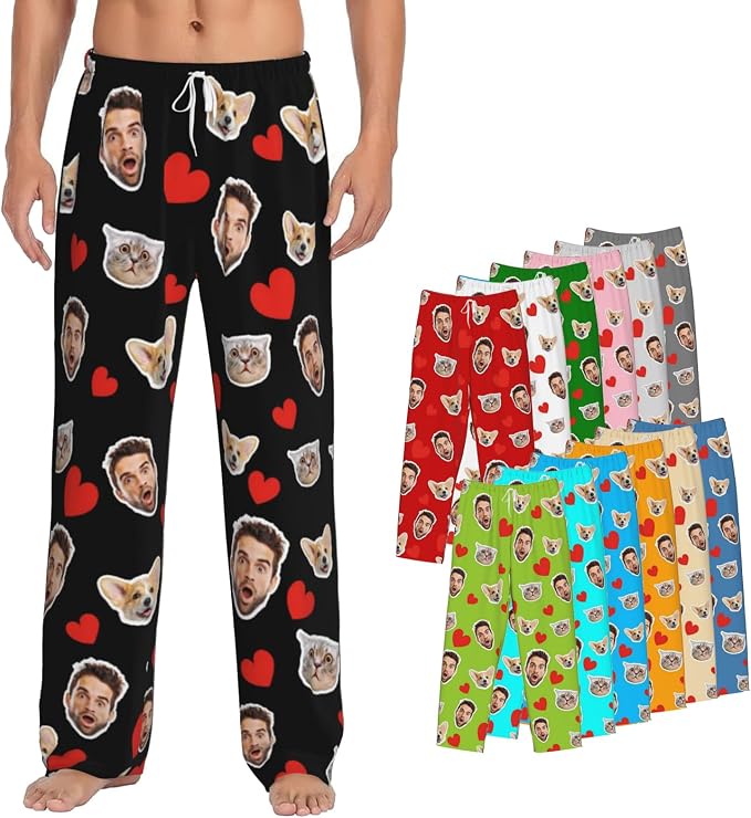 Custom Pajamas Pants Plaid Personalized Funny PJ Pant Design by YourCustomGiftsChoice