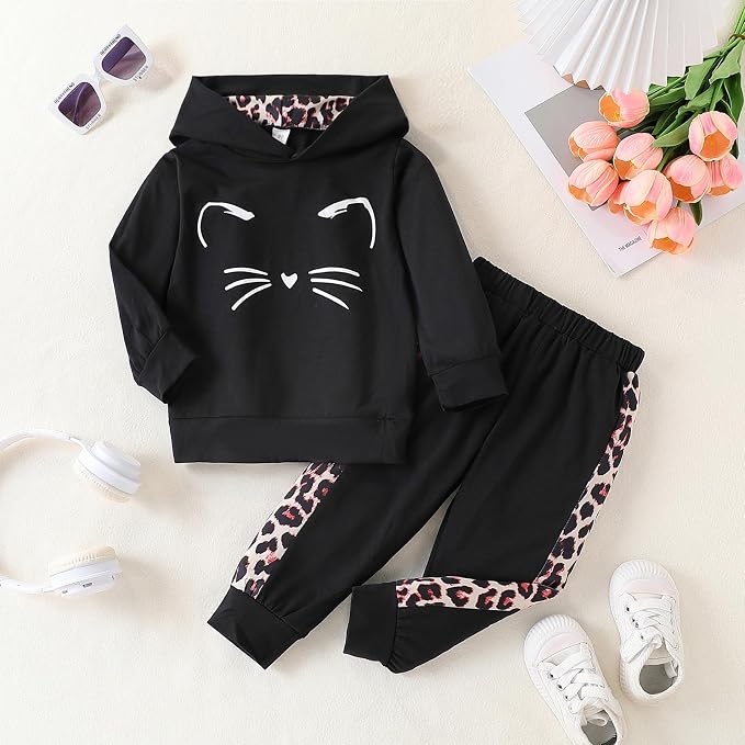 Toddler Baby Girls Clothes Long-sleeve Tie Dye Hoodie Sweatshirt Pants Hooded - Image 4