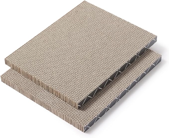 Hide & Scratch Cat Scratcher Pad – 2 Pack | Double-Sided Cardboard Refills - Image 6