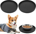 BNOSDM 2 PCS Dog Feeding Mat Black Silicone Pet Food Mats Waterproof by BNOSDM