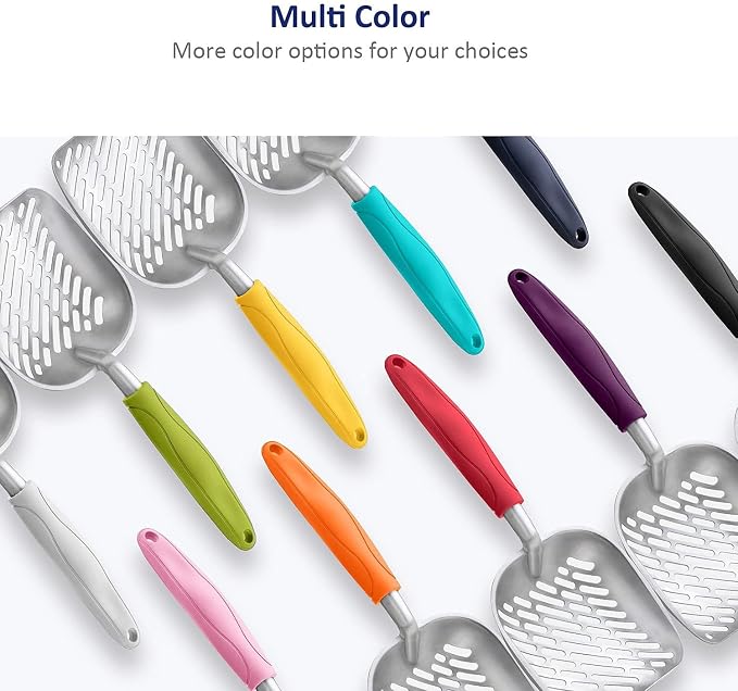 WePet Cat Litter Scoop, Aluminum Alloy Sifter, Kitty Metal Scooper, Deep Shovel - Image 6