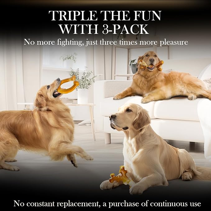 Heavy Duty Chew Toys 3 Pack for Aggressive Chewers - Image 2