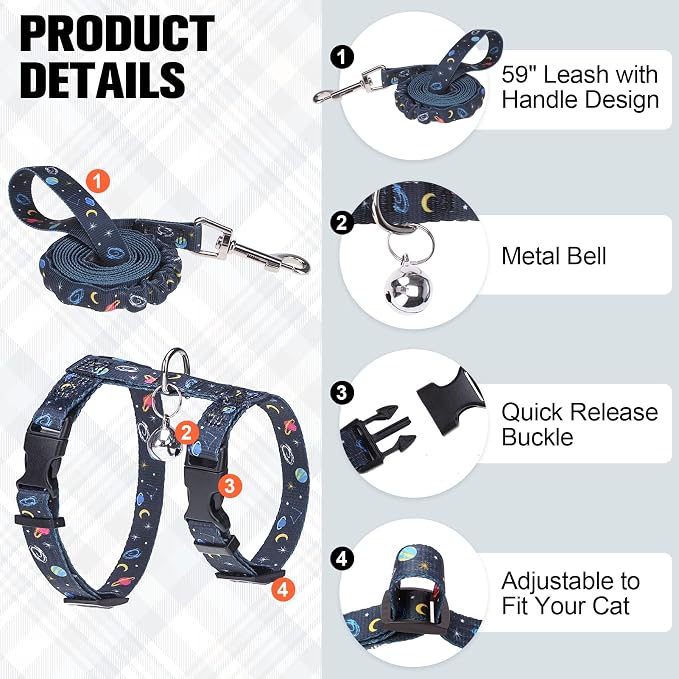 BEAUTYZOO Cat Harness and Leash Set Escape Proof - Image 2