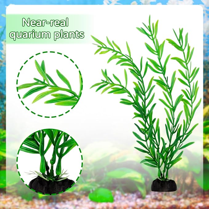 Fish Tank Accessories Aquarium Decorations Green Plants, Aquarium Decor Plastic - Image 7