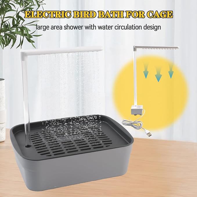 Automatic Parakeet Bath, Parrot Shower Fountain - Image 3