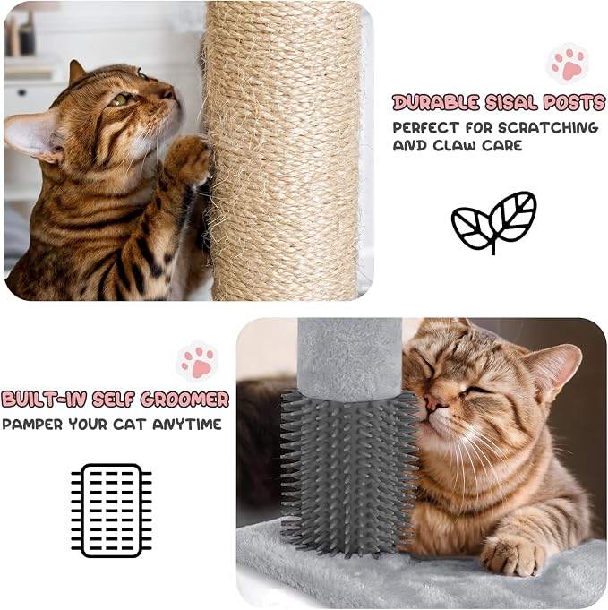 MoNiBloom 60 Inch Cat Tree Tower - Image 6