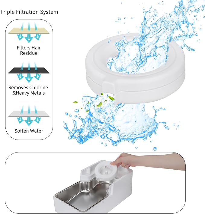 Dog Cat Water Dispenser: 8L White Upgraded Gravity Feeder - Image 6