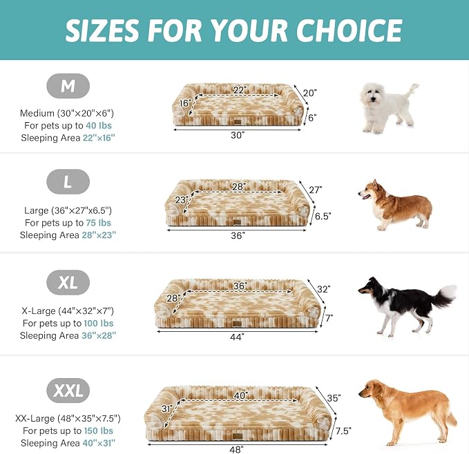 Cute Dog Bed for Extra Large Dogs, Faux Rabbit Fur Orthopedic Dog Bed - Image 2