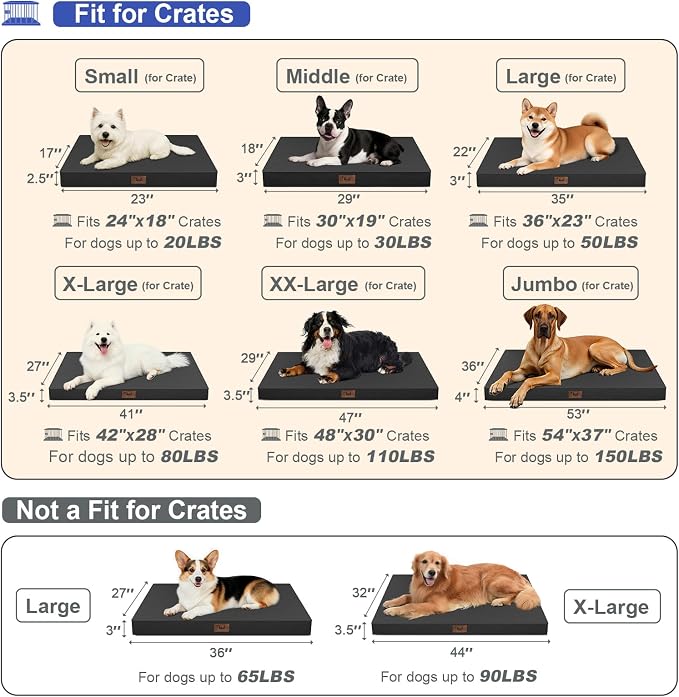 Outdoor Extra Large Dog Crate Bed, XXL Waterproof Dog Bed - Image 2