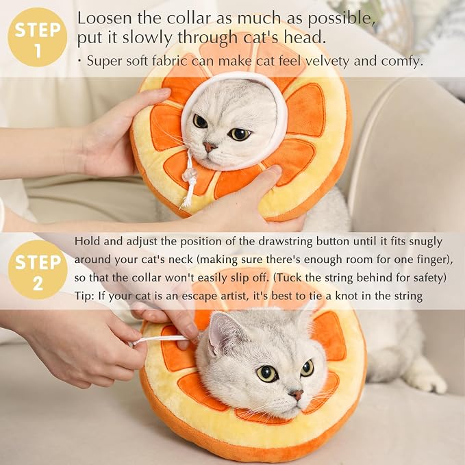 ANWA Adjustable Cat Cone Collar Soft, Cute Cat Donut Collar After Surgery - Image 5