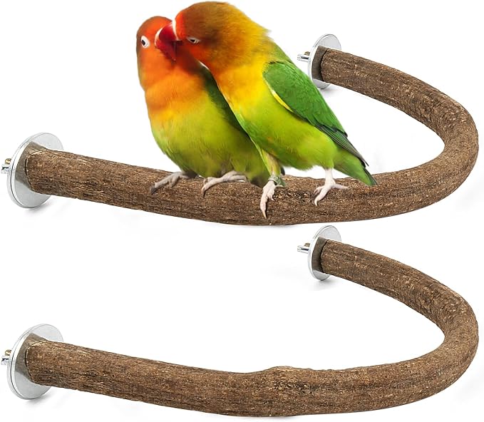 Rypet 2PCS Natural Wood Bird Perches by RYPET