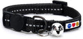 Pawtitas Recycled Black Reflective Cat Collar – Eco-Friendly Breakaway Safety by Pawtitas