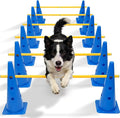 Wdmiya 18.9" Dog Agility Training Hurdle Cone Set, Dog Agility Course Backyard by Wdmiya