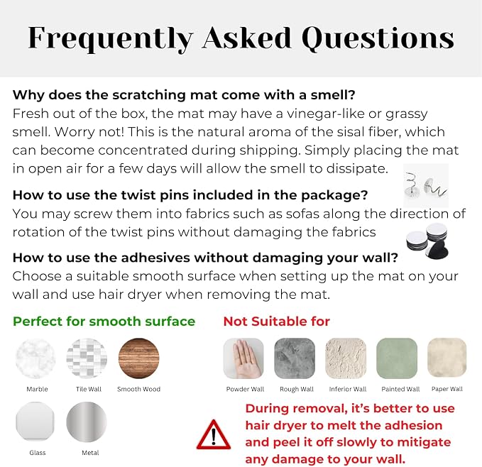 Sisal Cat Scratcher Post Mat, Durable and Shedding-Resistant Cat Scratching - Image 6