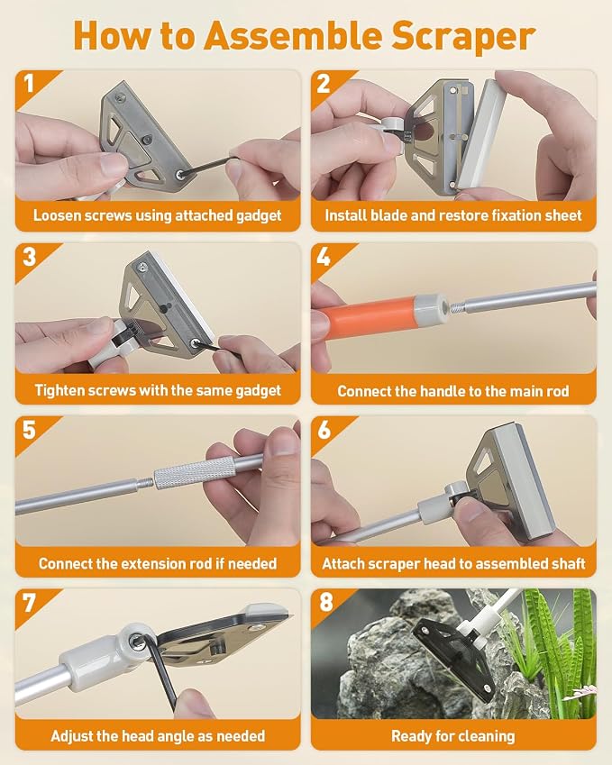 Pawfly Aquarium Algae Scraper Cleaner Fish Tank Brush - Image 6