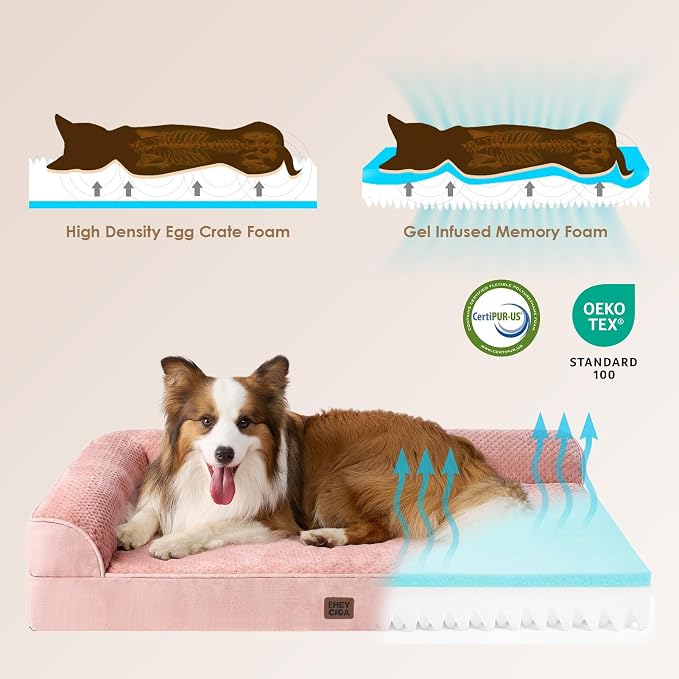EHEYCIGA Large Dog Bed Memory Foam - Image 4