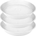 3 Pack of 26 inch Plant Saucer, 4.2" Depth Tray, Large Deep Garden Plastic by Bleuhome