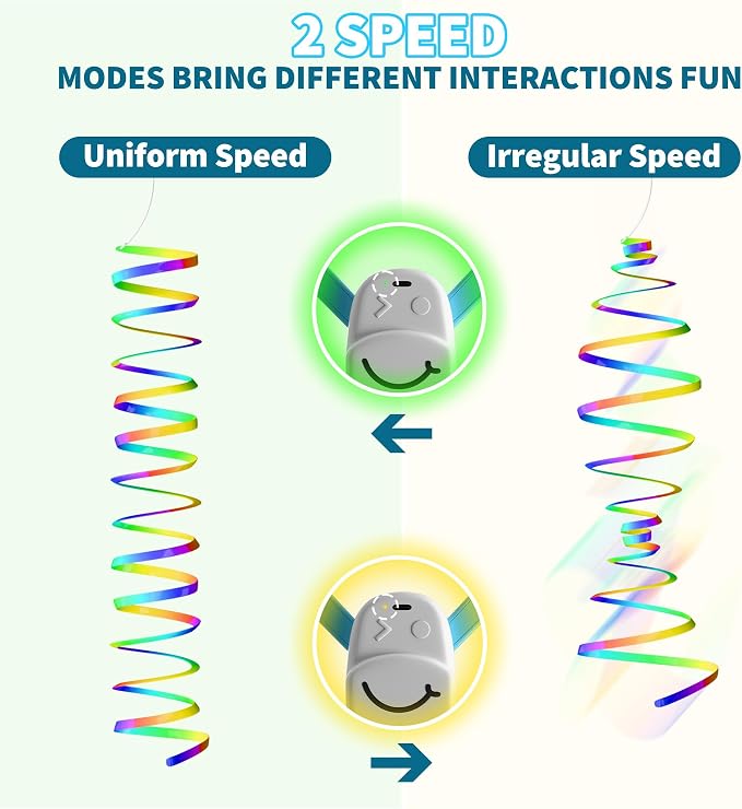 Interactive Cat Toys for Indoor Cats, Automatic String Feather Wand Teaser - Image 2