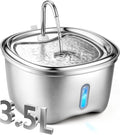 Cat Water Fountain Stainless Steel, 120oz/3.5l Water Fountains by Unknown