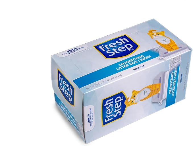 Fresh Step Drawstring Cat Litter Box Liners, Unscented Heavy Duty Kitty Litter - Image 4