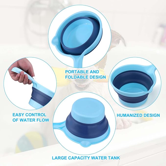 Dog Bath Rinse Cup, Portable Foldable Dog Bath Tubs Accessories, Dog Shower - Image 4