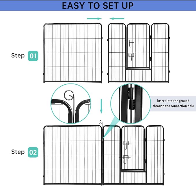 BestPet | Dog Playpen | 32 Inch, 32 Panels | Heavy Duty Metal Pet Exercise Pen - Image 6